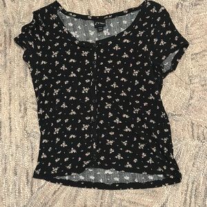 Pink and black flower tops